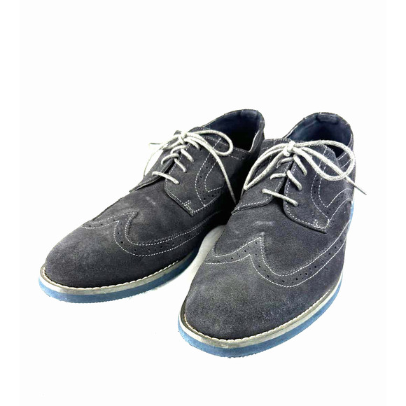 Josef Abboud Gray Grey Suede Oxford Shoe Size 12 - Picture 2 of 9